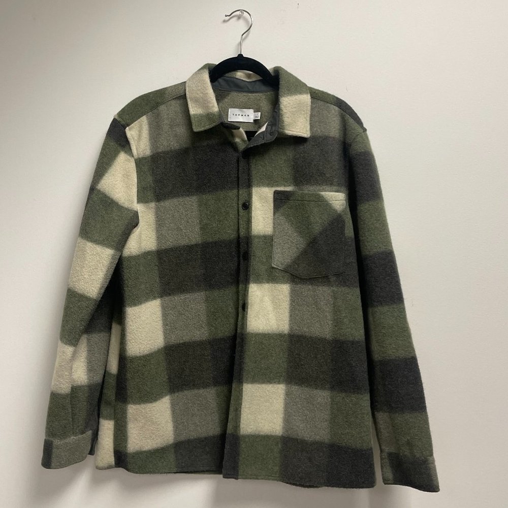 Topman Green Checkered Shaket - image 1